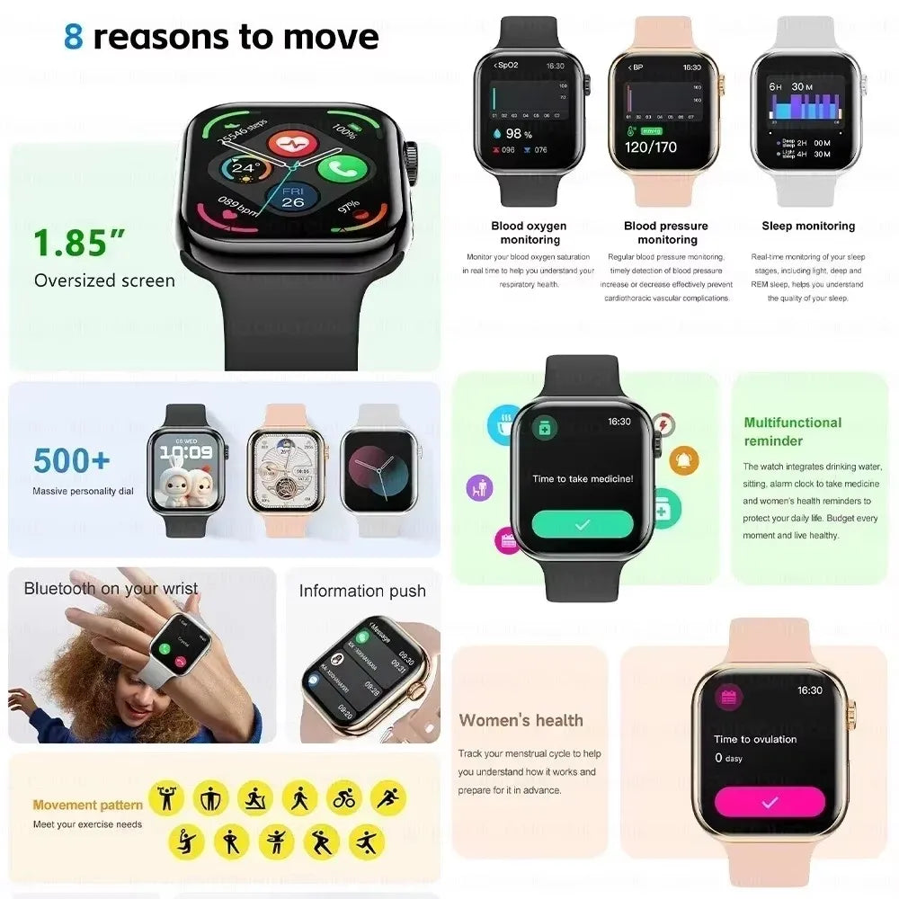 New 2026 Original For Apple Watch X 10 Smart Watch Men Body Temperature Bluetooth Call NFC GPS Sports Women SmartWatch for Apple