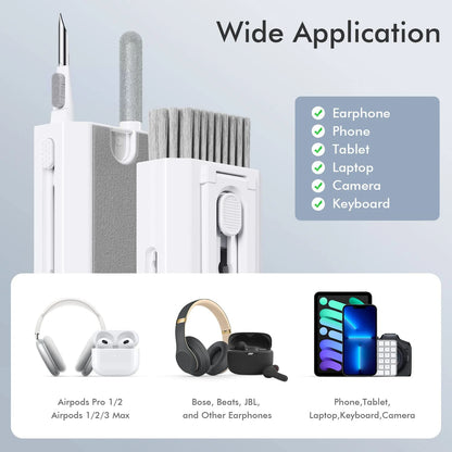 20 in 1 Cleaning Kit Computer Keyboard Cleaner Brush Earphones Cleaning Pen For Headset IPad Phone Cleaning Tools Keycap Puller