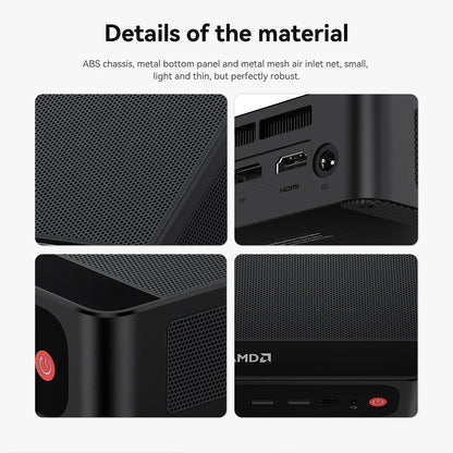 Beelink Mini PC SER5 Max AMD R7 6800U 7735HS R5 5500U R3 3200U 16G 500G NVME Windows Type-C Triple Screen Gamer Mini Computer