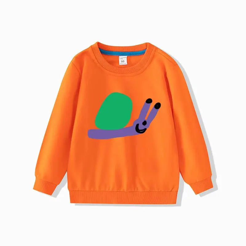 Children Sweatshirts Long Sleeve Tops for Kids Cartoon Boys T-shirts Spring Autumn Girls Pullovers Toddler Outfits Baby Tees