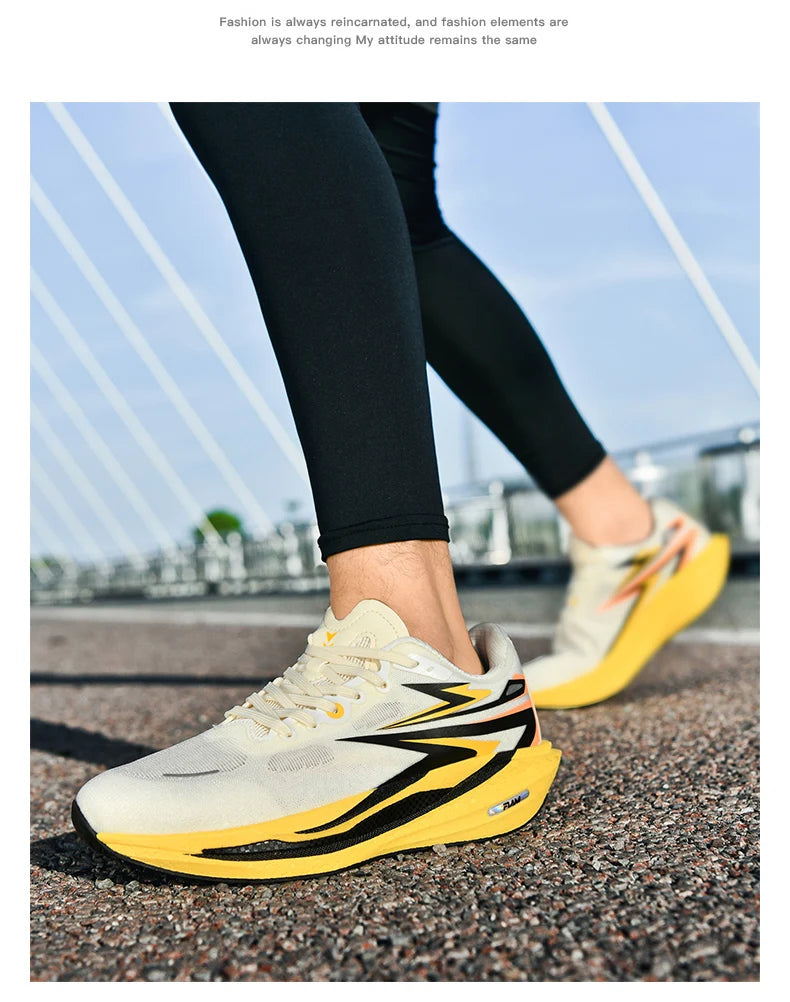 Men's Running Shoes Jogging Breathable Mesh Cushioning Non-Slip Outdoor Casual shoes Couple Trainer Race Sneakers Off-road Shoes