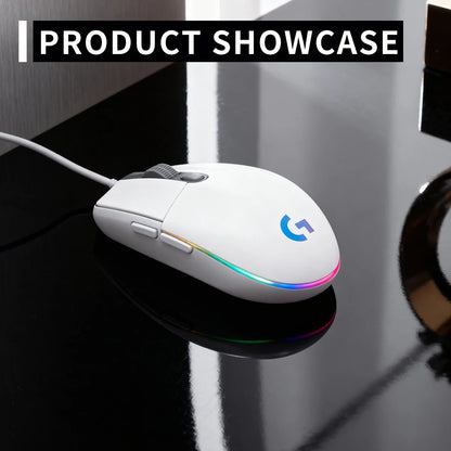 Logitech G102 Wired Gaming Mouse Adjustable DPI 16.8M RGB Colors Mechanical Buttons Ergonomic Design for Competitive Gamers
