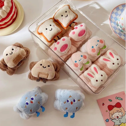 Cartoon Reusable Face Wash Hand Wrist Strap 1Pair Sweat Band Towel Band Flexible Absorbent Wrist Strap for Face Wash Comfortable