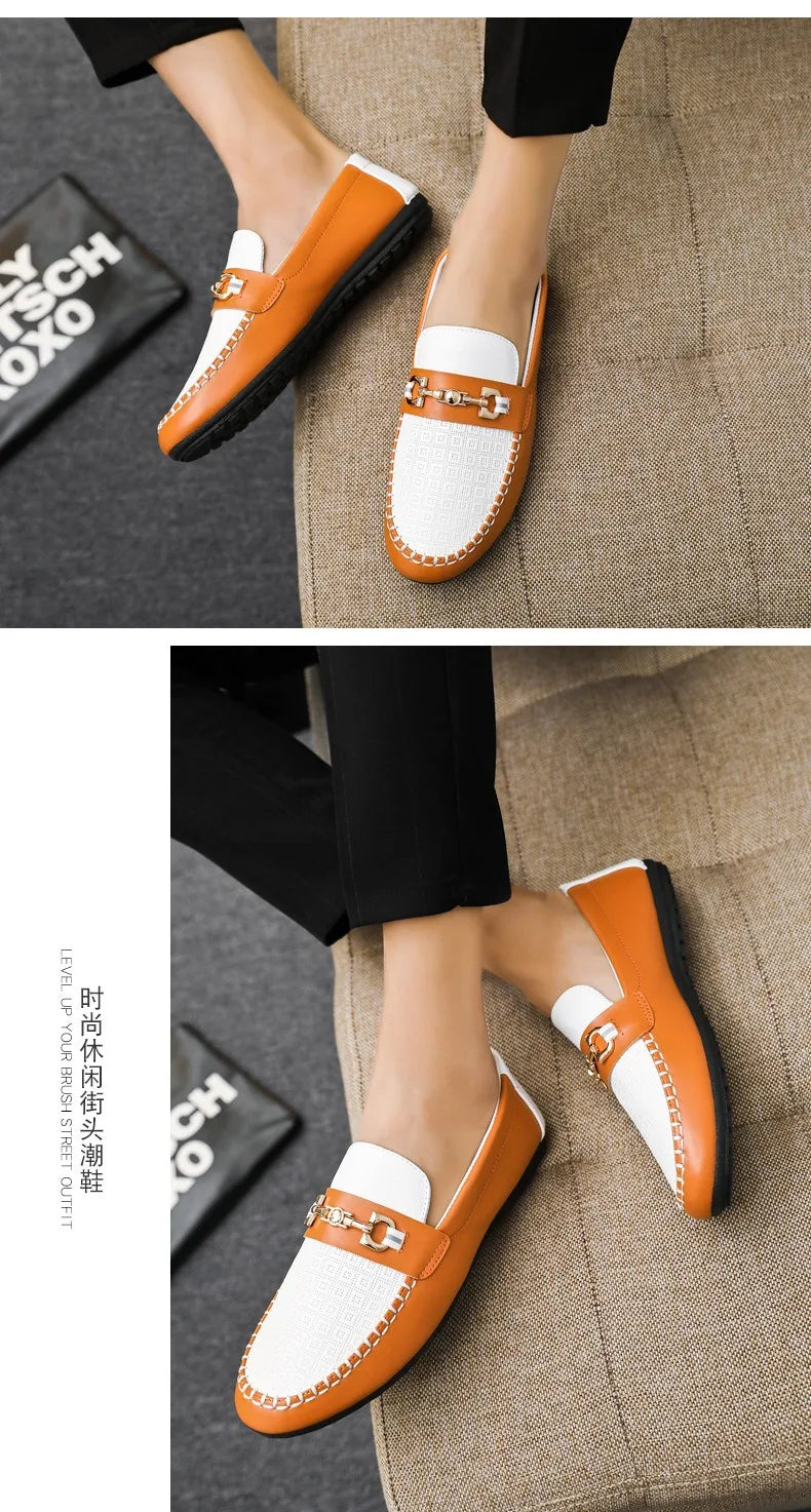 2026 Spring Autumn New Men's Sports Shoes Fashion anti-slip sneakers Casual PU Leather Business Shoes Versatile Work Shoes