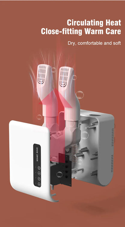 Boots Shoes Dryer Deodorizer with Heat Dehumidifier Device Foot Warmer Heater for Home Adjustable Portable Electric Shoes Dryer