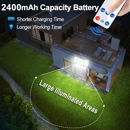 Solar Outdoor Motion Sensor Lights 348/328 LED Security Flood Wall Lamp Remote Control 270° IP65 Waterproof Outdoor Lighting