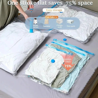 3/5pcs Travel Compression Bags, Travel Essentials Vacuum Storage Bags Space Saving Bags for Suitcases Organizer For Clothes