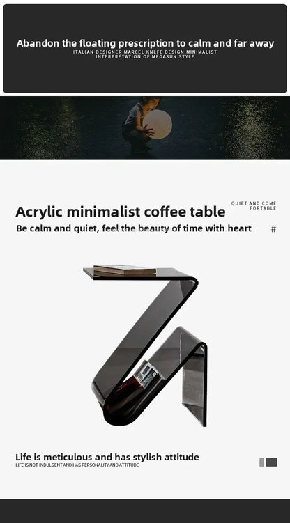 Hot Internet Celebrity Acrylic Creative Small Table Home Living Room Bedside Table Personality Simplicity Special Shape Small Co