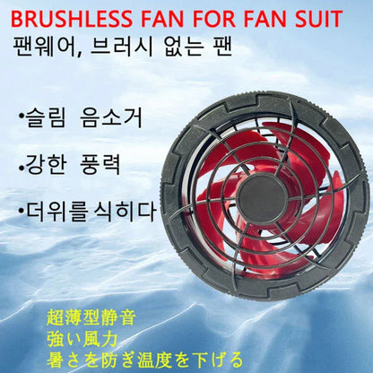 Men Outdoor Summer USB Electric Fan Cooling Jackets New generation 19 24V Air Conditioning Fan With Cable Air Conditioner Fan