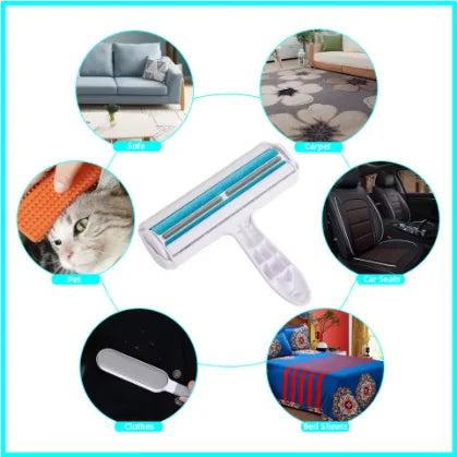 Pet Hair Remover for Cats and Dogs Reusable Self-Cleaning Cotton Plush Roller Set Suitable for Beds Sofas Carpets Cat Beds