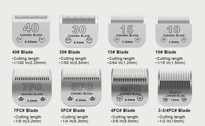 Pet Dog Cat Detachable Ceramic Blade Compatible with Andis,Oster A5 & 76,Wahl KM 10 Series Animals Grooming Clippers