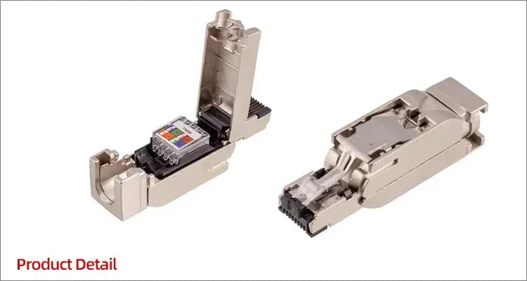 Straight RJ45 Data Fast connect Plug 4pin 8pin Industrial Metal Straight Ethernet RJ45 Connector CAT5E CAT6A Profinet RJ45 Plug