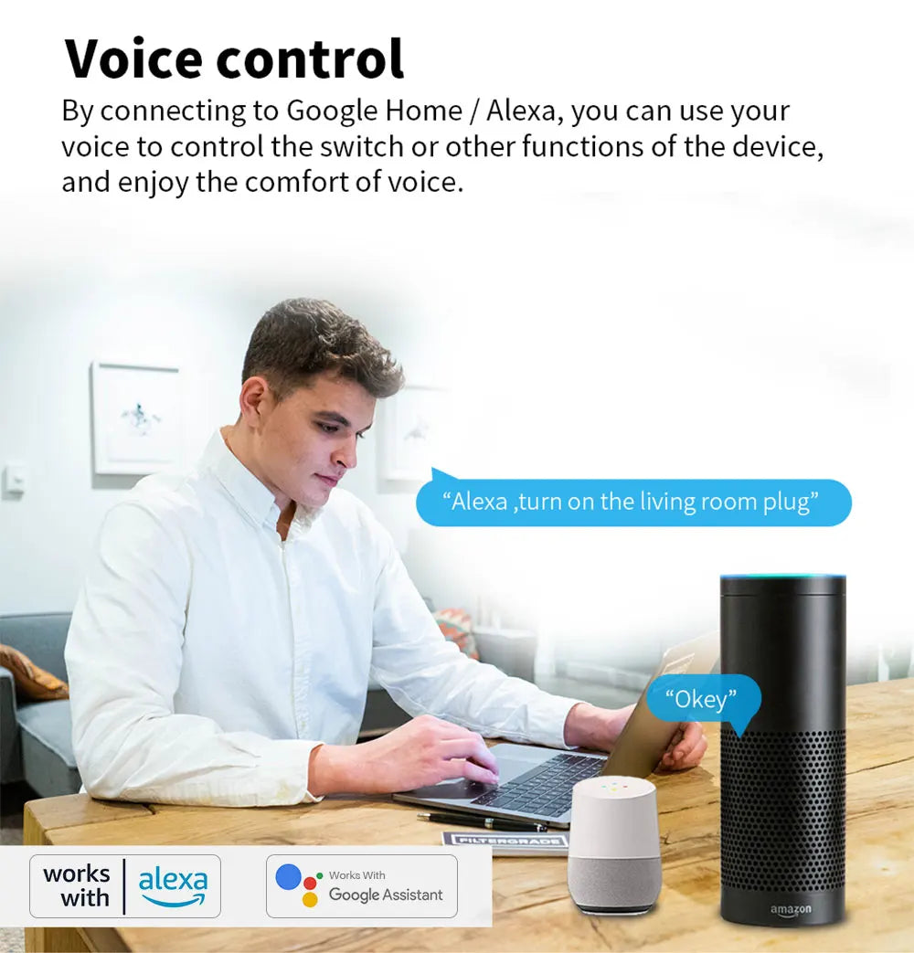 16A/20A Zigbee 3.0 Smart Plug EU Socket With Countdown Timing Voice Control Support Alexa Google Home Yandex Alice