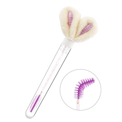 10pcs Tube Eyelash Brush Lash Extension Makeup Brushes Eyebrow Comb Rabbit Ears Designer False Eyelashes Microbrush Beauty Tool