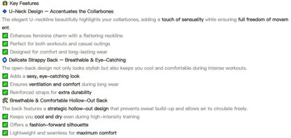 Women's Yoga Sports Fitness Vest, Pilates Running Bra, Thin Belt, Professional Training Underwear, Chest Mat, Fitness Gear