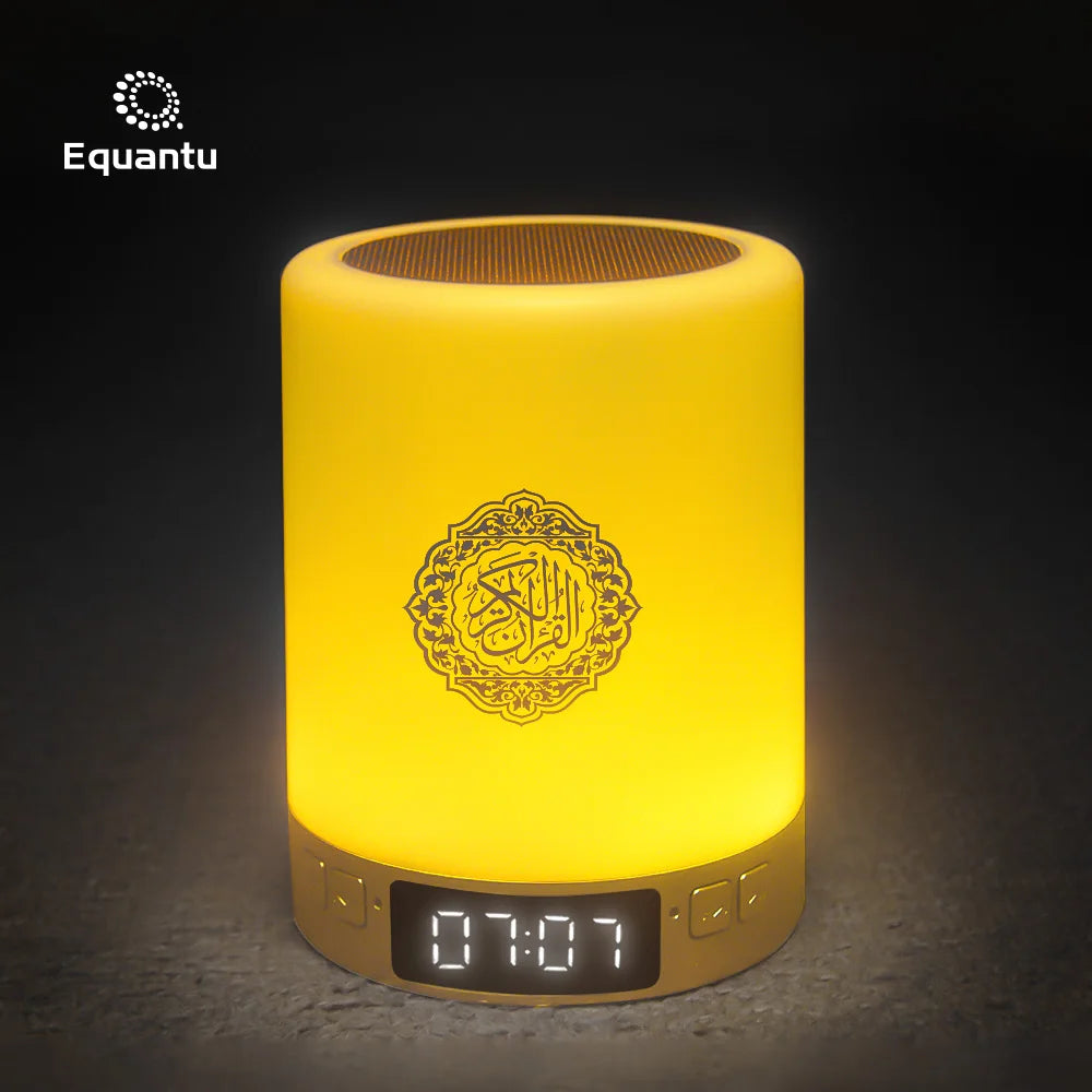 Muslim Arabic Koran Azan Clock Islam Night Light Wireless Bluetooth Speaker Quran Portable Bright Lamp Arab Islamic Holy Ramadan