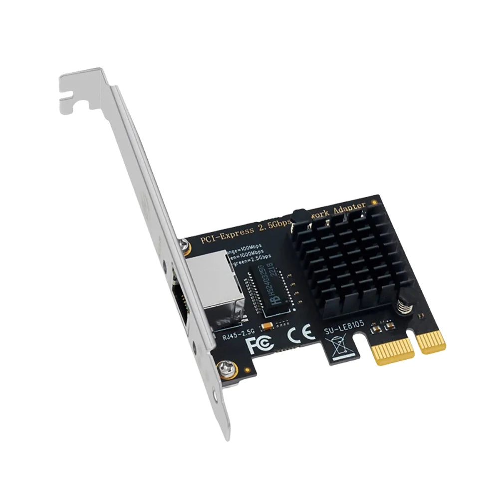 2.5G PICE To RJ45 Network Card RTL8125B chip 2500Mbps RJ45 PCI Express Converter Lan Ethernet Gigabit Adapter For Win7/8/10/11