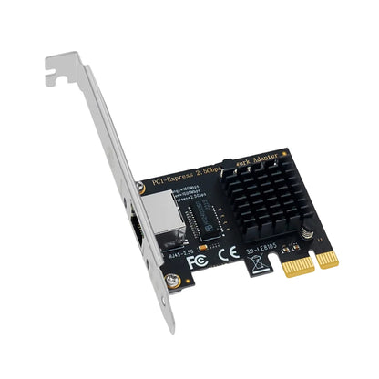 2.5G PICE To RJ45 Network Card RTL8125B chip 2500Mbps RJ45 PCI Express Converter Lan Ethernet Gigabit Adapter For Win7/8/10/11