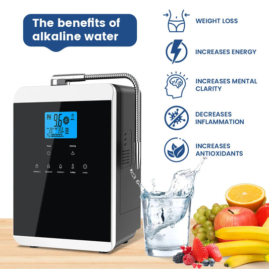11 Plates Platinum Coating Alkaline Water Ionizer Machine Household PH 4.5~10.5 Alkaline Acid Water Ionizer for Home by PDG ibma