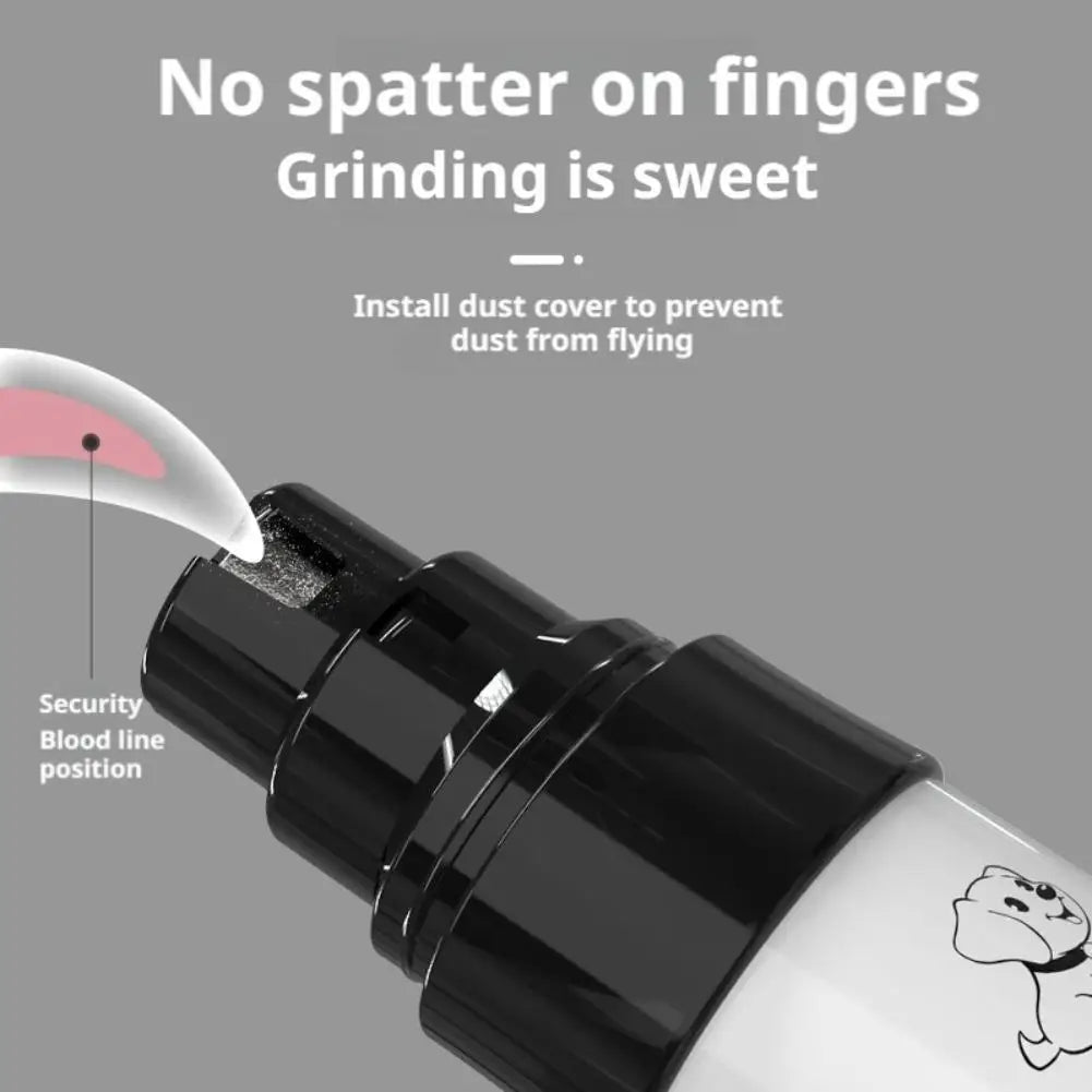 Dog Nail Grinders Painless USB Charging Rechargeable Pet Nail Clippers Quiet Electric Dog Cat Paws Nail Grooming Trimmer Tools
