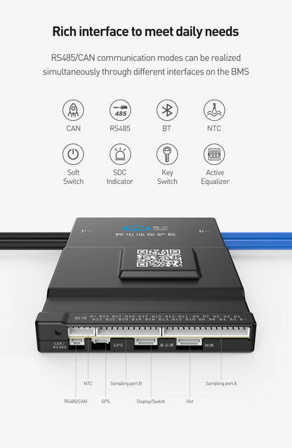 Jikong JK BMS 3s 4s 5s 6s 7s 8s 100A 200A 300A Smart Lifepo4 Li-ion Active Balance Lithium 12V 24v With RS485 CAN Bluetooth Heat