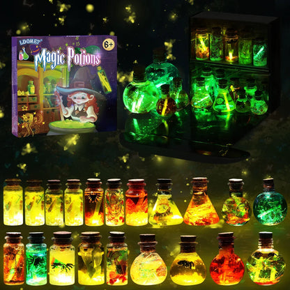 Fairy Magic Potions Kit Kids DIY Witch Glowing Spell Potion DIY Handmade Toys Science Experiments Kids Craft Kit Educational Toy
