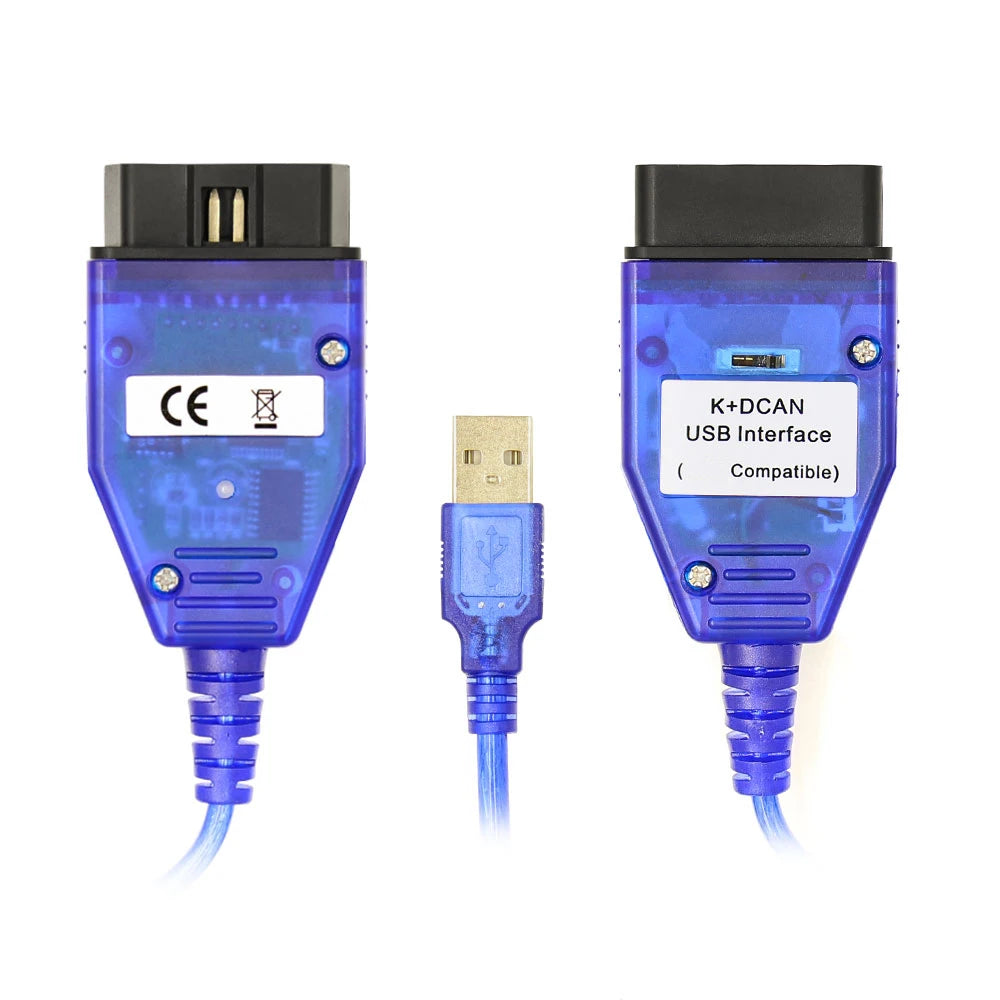K DCAN K+CAN FTDI Chip OBD2 Auto Car Diagnostic Tools OBD 2 Scanner Switch USB Interface Cable K + DCAN OBD Diagnostic Cable
