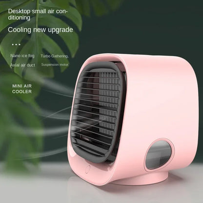 New Desktop Water Cooling Fan Mini Refrigeration Air Conditioner USB Air Cooler Convenient Mobile Humidification High Wind Spray