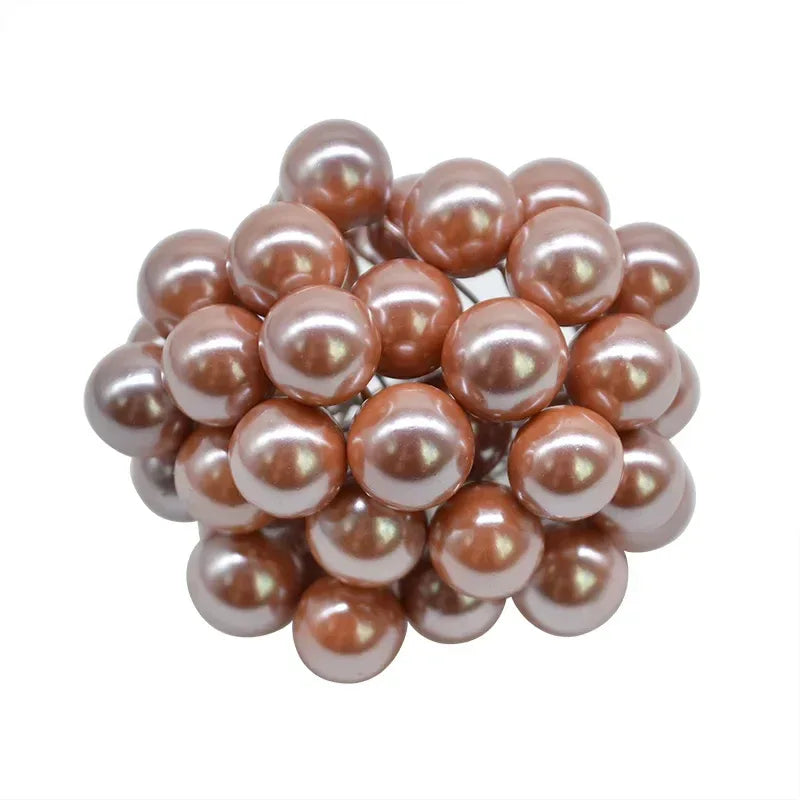 50Pcs/lot Mini Artificial Flower Fruit Stamens Cherry Christmas Plastic Pearl Berries for Wedding DIY Gift Box Decorated Wreaths