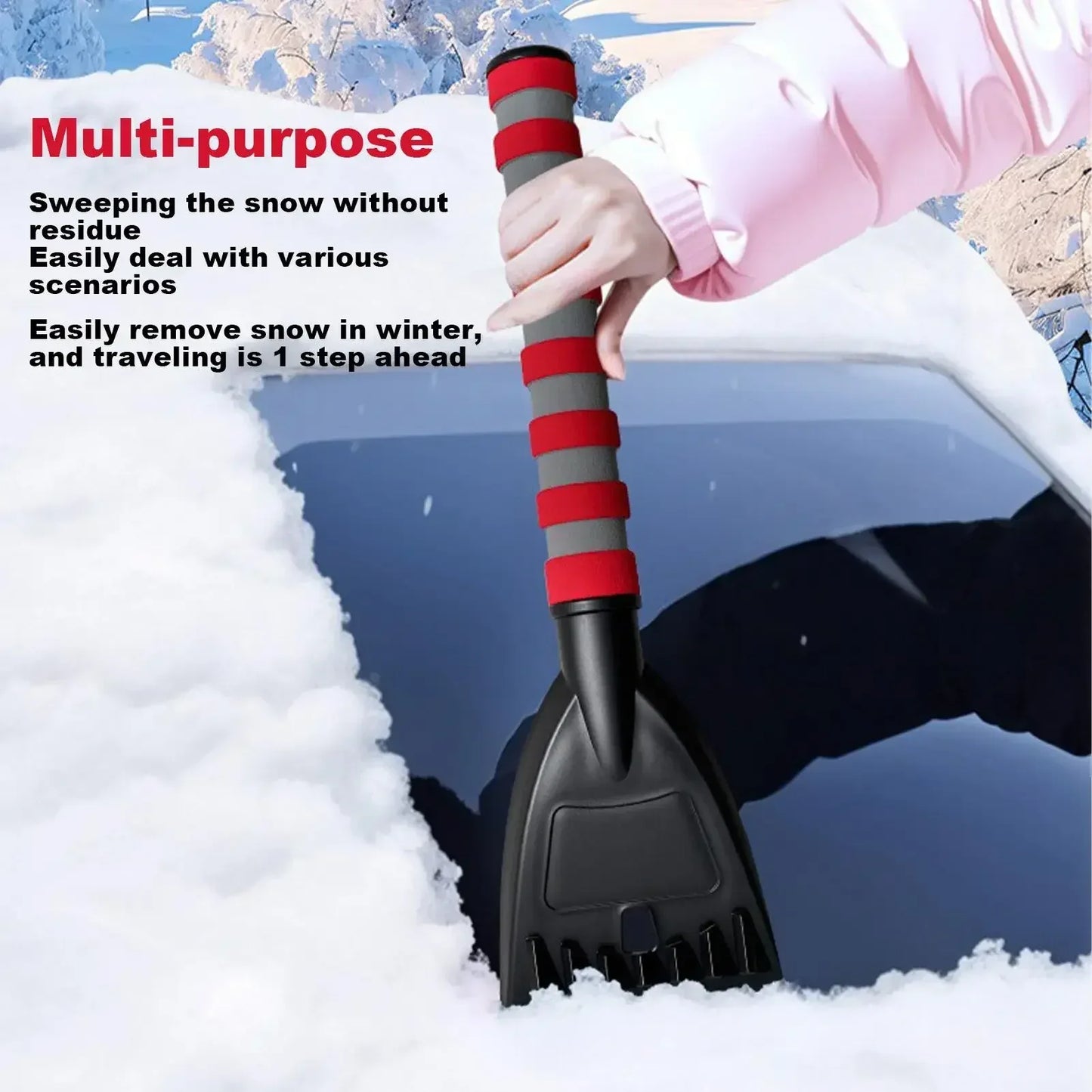 Universal Car Snow Shovel Ice Scraper Multifunctional Auto Windshield Frost Snow Ice Removal Car Accessories