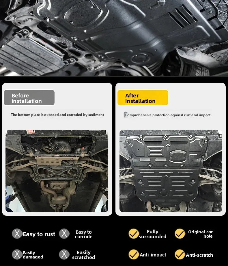 Under Engine Cover Accessories Engine alloy plastics Engine Protection Device For Venucia‌ The V 2021-2024 1.5T