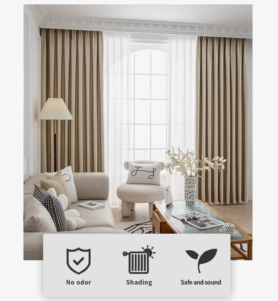 Living Room Blackout Curtain Thicken Bedroom Curtains for The Room Window Luxury Decor Home Ready-made Drapes Insulation Blinds