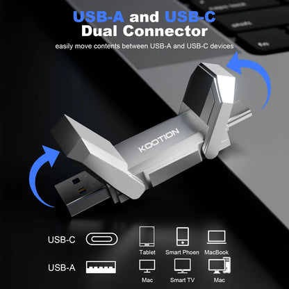 KOOTION U54 USB 3.2 Solid State Pen Drive 450MB/s High Speed Pendrive 512GB 256GB 128GB USB Type C Flash Drive OTG Memory Stick
