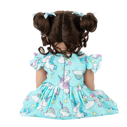 Baby Reborn Girl Elephant Doll 48cm Silicone Body Can Take Bath Gift For Children