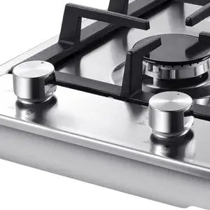 Stainless Steel Gas Hob Automatic Flame Protection 2 Bulbs | Dual Fuel Natural Gas/Propane Built-in/Freestanding 2400W 220-240V