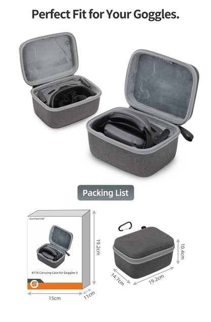 For DJI Avata 2 Goggles 2/3 Bag Case Storage Portable Hard Case Nylon Handle Shock-proof Carrying Box Accessory Goggles 2 3