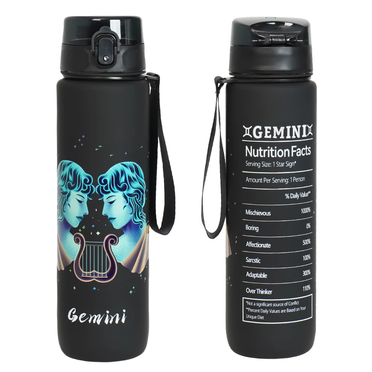 12 zodiac Aquarius 1L outdoor activity leak-proof plastic cup portable water bottle birthday gift holiday gift