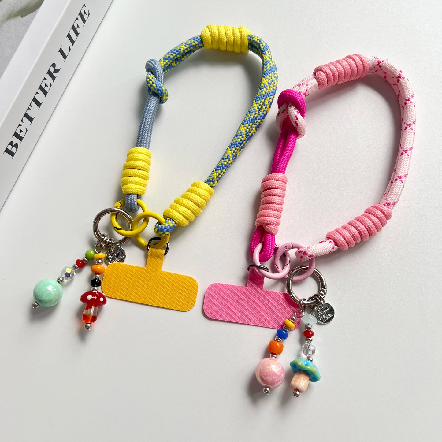 Wrist, Thumb, Mobile Phone Hanging Rope Dual Purpose Adjustable Short Braided Rope Strong and Durable for Men and Women