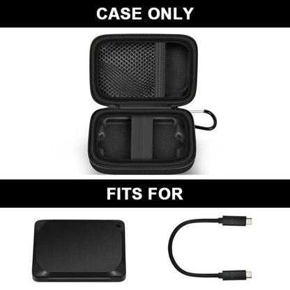 Carrying Case Compatible with Crucial X10/ X9 Pro 4TB/ 2TB/ 1TB Portable SSD, External Solid State Drive Hard Storage Holder Bag