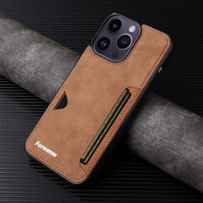 Retro Card Holder Phone Case for iPhone 17 16 15 14 13 12 11 Pro Max 16E Mini XS XR SE 7 8 Plus Busines Wallet PU Leather Cover