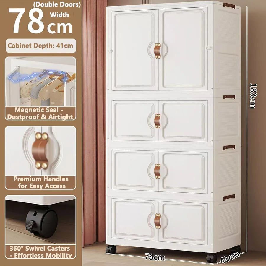 Locker Locker Locker Household Locker Clothes Installation Free Plastic Multi Layer Foldable Large Capacity Practical Cabinet