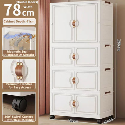 Locker Locker Locker Household Locker Clothes Installation Free Plastic Multi Layer Foldable Large Capacity Practical Cabinet