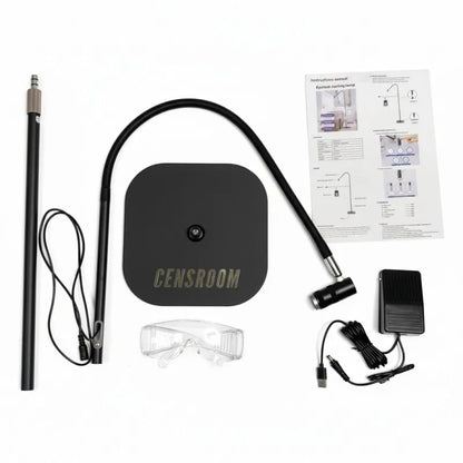 UV Lamp Lash with Foot Switch 405nm Adjustable Focus Touch Control Nail Polish False Eyelashes Glue Curing Floor Lamp