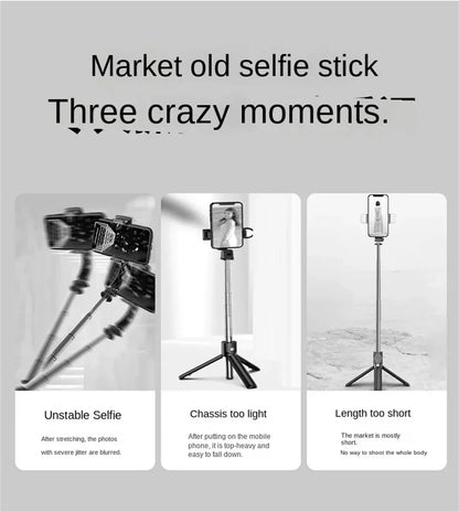 Roreta Portable Stabilizer camera tripod with wireless remote control and 360 ° rotation for video recording and live streaming