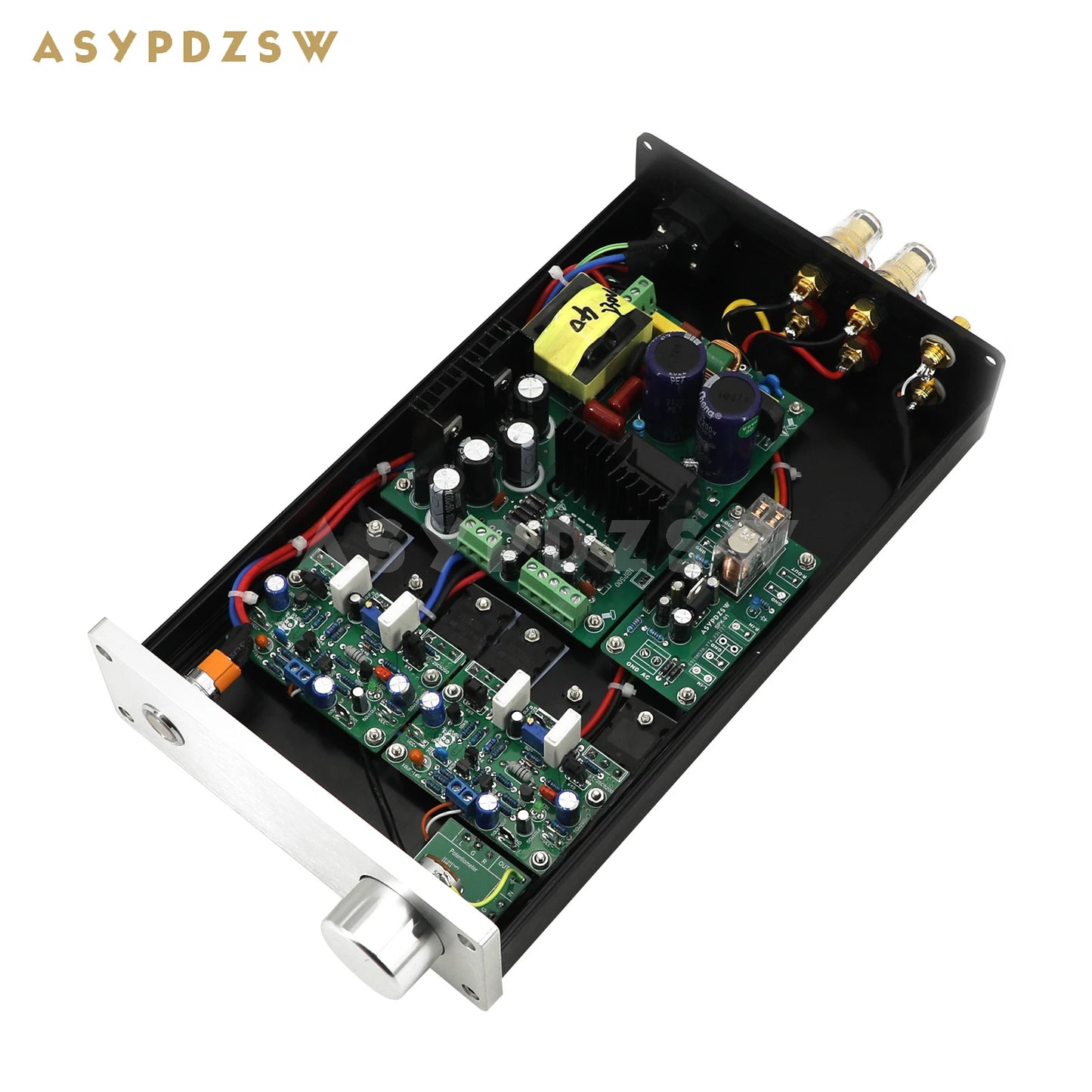 NAP250 MOD 2SC5200 MINI Stereo Power amplifier Base on UK NAIM circuit With SPK protection 80W+80W 8R