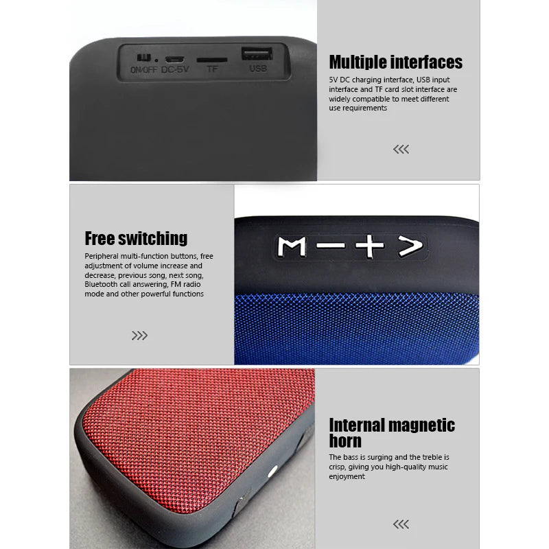 Wireless Bluetooth Speaker Portable ABS Environmentally Friendly Plastic Computer Bluetooth Mini Stereo Loudspeaker For Outdoor