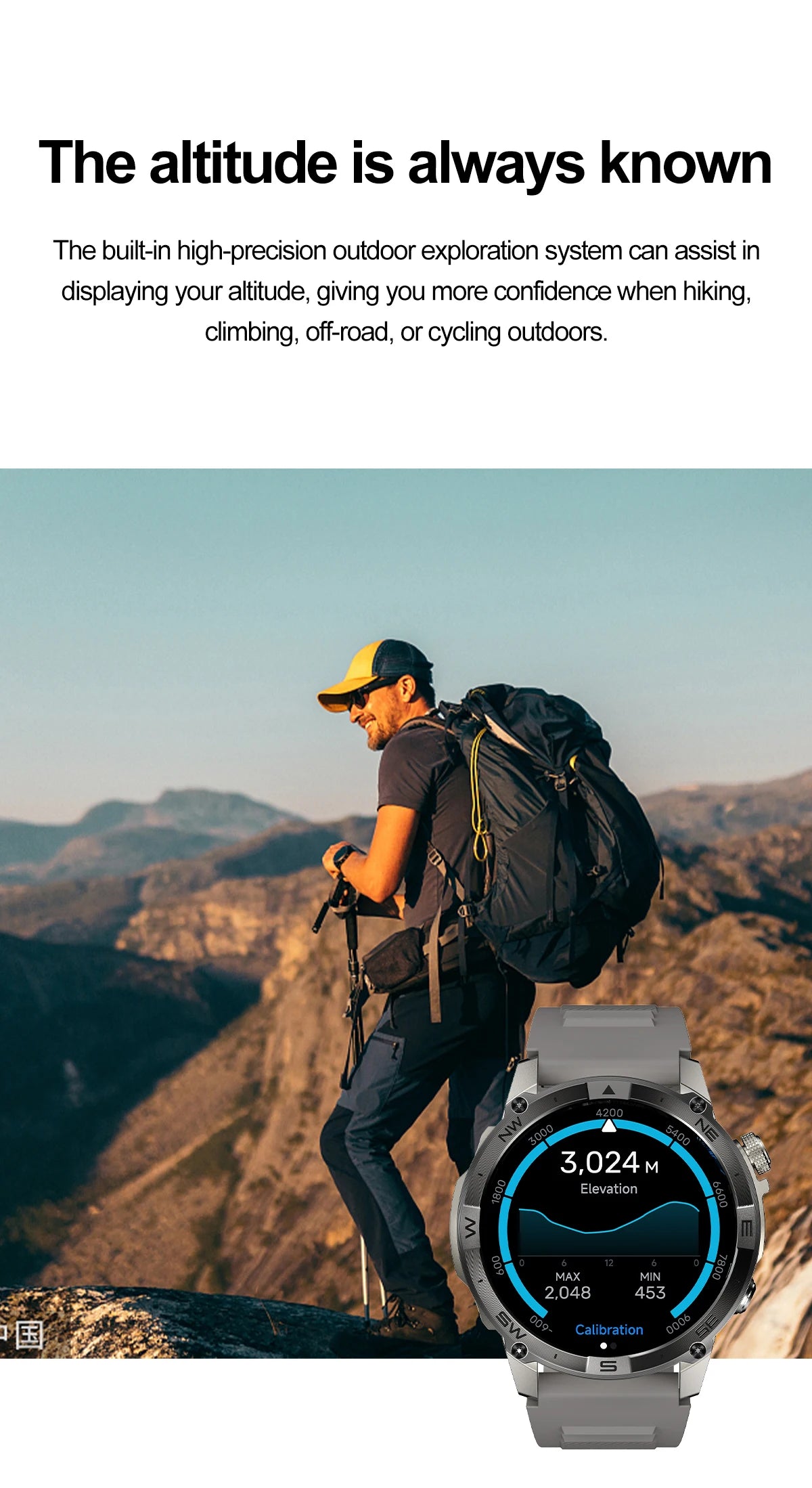 NORTH EDGE NEW GPS Smart Watch 1.43'' HD AMOLED Display Built-in GPS Altitude Barometer Compass Bluetooth Phone Call Smartwatch