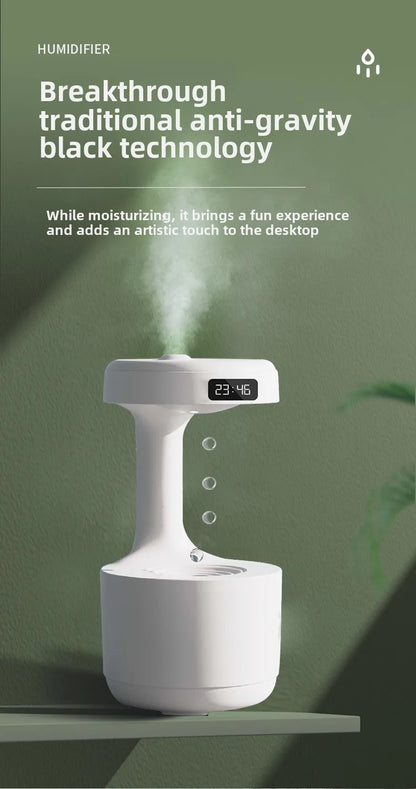 Anti-Gravity Humidifier New Ultrasonic Humidifier with Dual Power-Off Protection Large Capacity Air Humidifierw for Home/Office