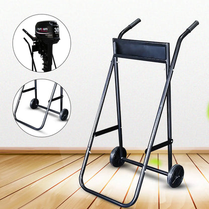 Foldable Heavy Duty Outboard Boat Motor Stand Carrier Cart Dolly Trolley Transport 50kg