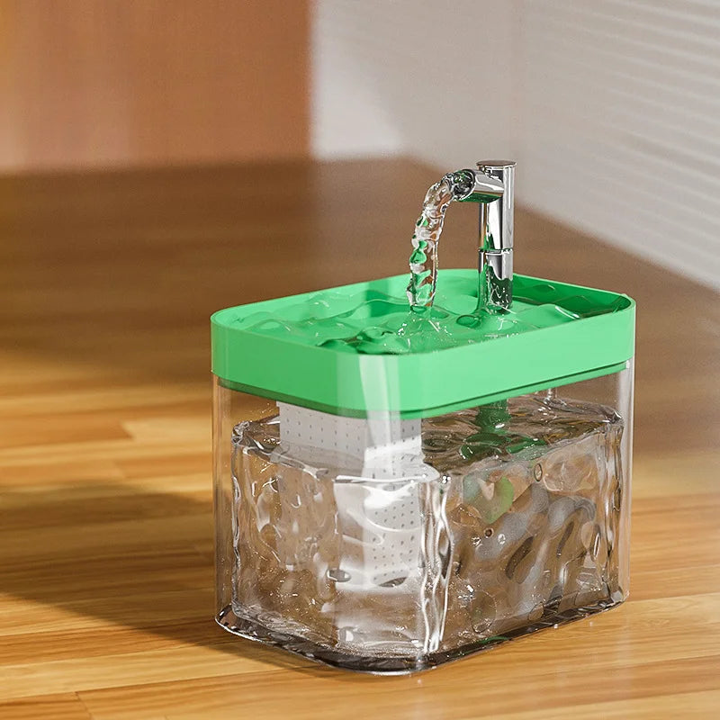 1000ml Automatic Pet Water Fountain Transparent USB Power Cat Water Dispenser for Indoor Dog and Cat Water Feeding Supplies
